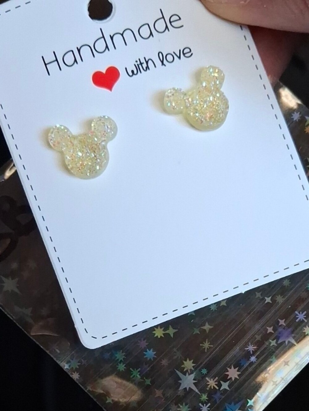 $8 Each Or Bundle 5/$20 Handmade Yellow Mickey Mouse Inspired Stud Earrings